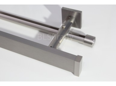 KARNISZ SZYNOWY PODWÓJNY 250cm Modern40 + Techno20 inox
