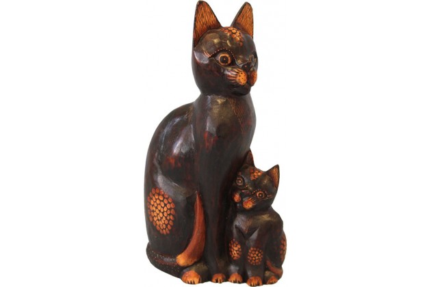 Pl Figurka Drewniana Kot 30Cm