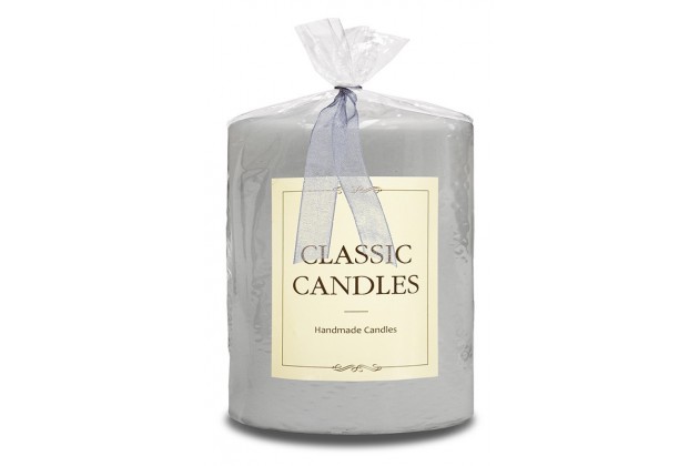 Pl Szary Świeca Classic Candles Walec Mały Fi7