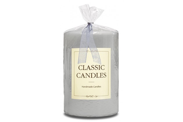 Pl Szary Świeca Classic Candles Walec Średni Fi8