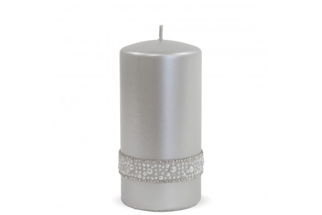 Pl Srebrny Swieca Crystal Opal Walec Sredni