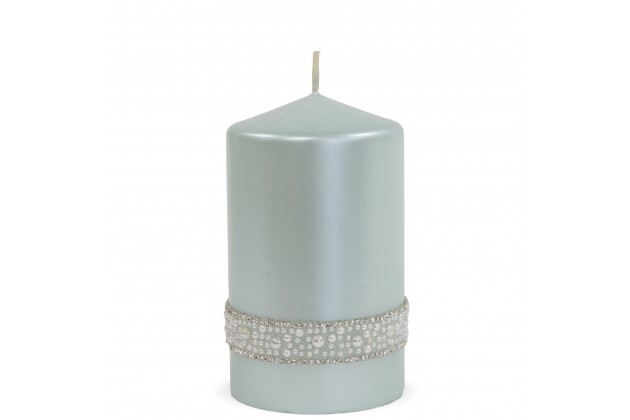 Pl Miętowy Świeca Crystal Opal Walec Średni Fi8