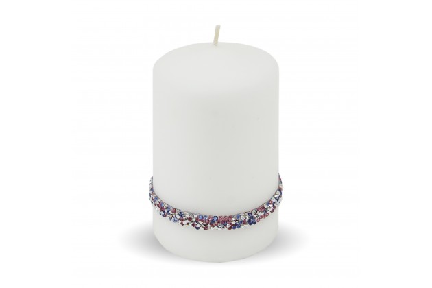 Pl Biel Świeca Crystal Colors Walec Średni Fi8
