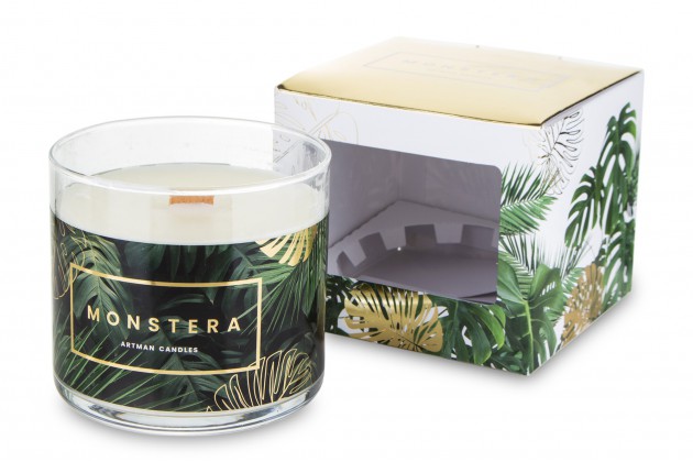 Pl Monstera Świeca Zapachowa Cylinder Mały